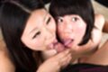Girls licking spent cock